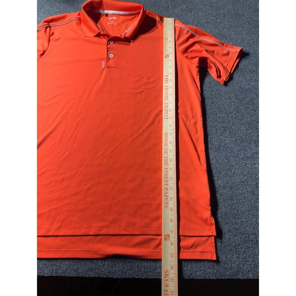 Adidas Golf Adizero Polo Shirt Mens Large Orange Short Sleeve Z75245 Performance